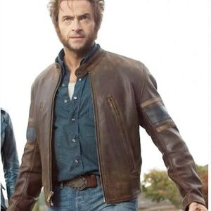 Logan wolverine X-men 3 leather moto jacket XL